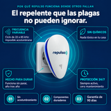 Repulso 2026™ Repelente Ultrasónico de Plagas: ahuyenta chinches, cucarachas, roedores y más de 14 plagas